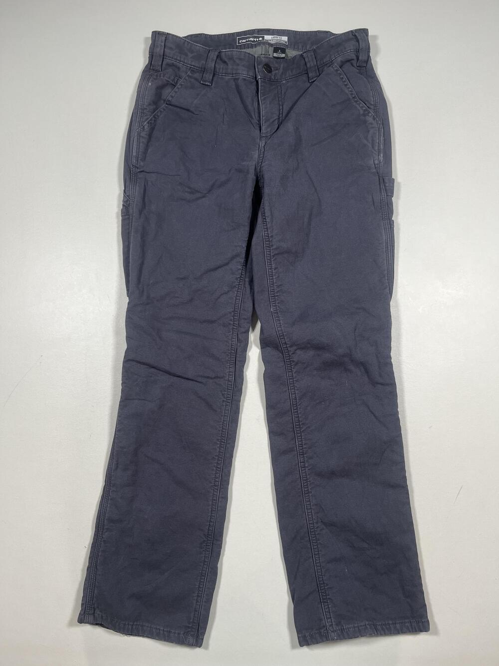 Carhartt Pants Womens 4 Short Loose Fit Fleece Lined Carpenter Workwear